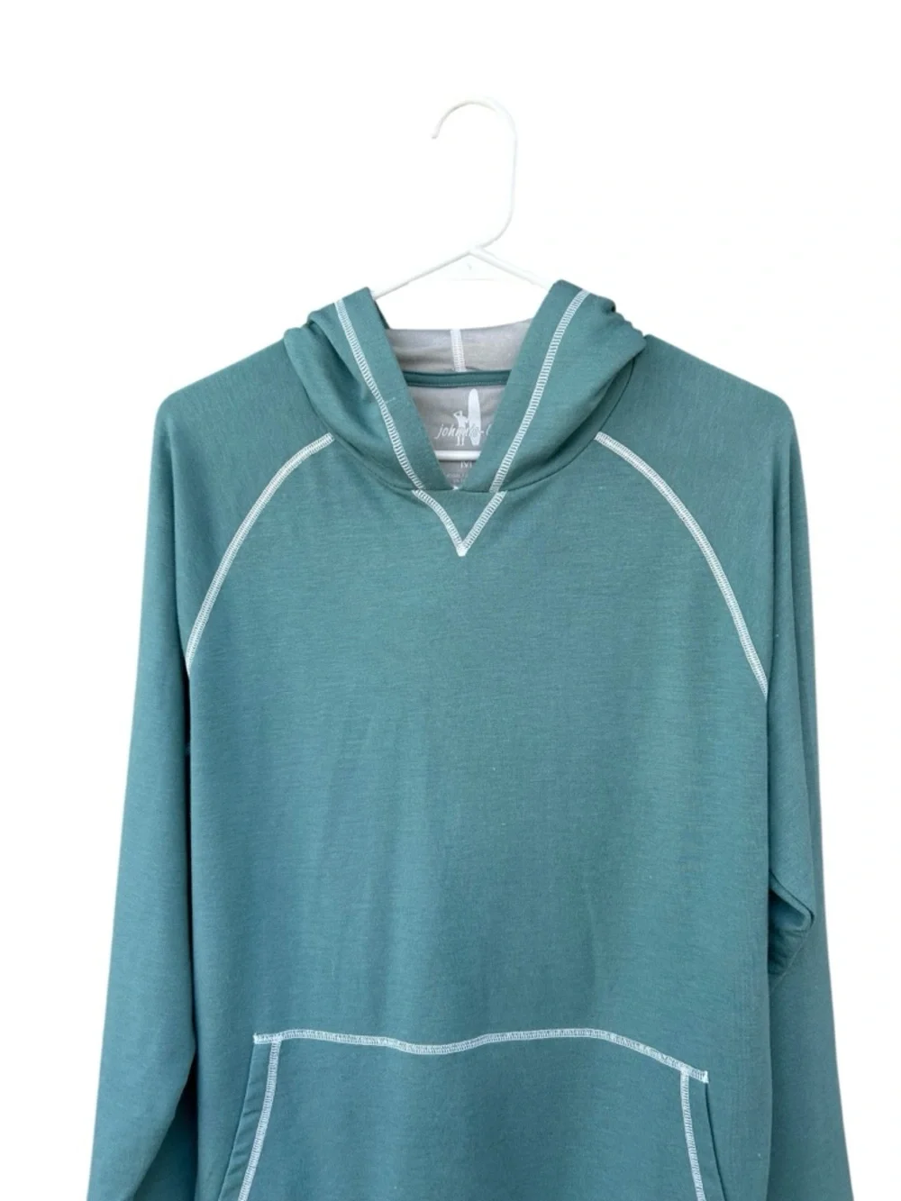 Johnnie-O BENDER MELANGE HOODIE PULLOVER - Green - Size Men’s Medium - Modal - Picture 6 of 13